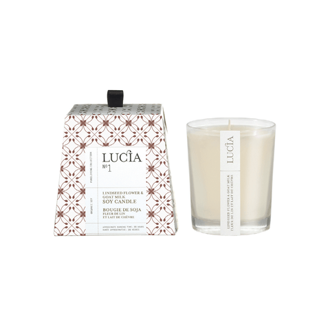 Lucia No.1 Linseed Flower & Goat Milk Soy Candle